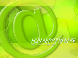 Grünes Symbol @ Netzwerk-Technologie PPT-Vorlage herunterladen