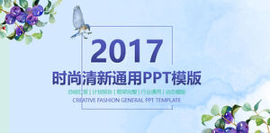 Modello di relazione riassuntiva generale PPT di Han Fan Fashion Fresh