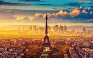 Hintergrundbild des HD-Eiffelturms PPT