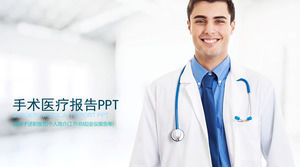 Szpital lekarz chirurgii raport medyczny szablon PPT