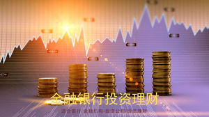 Inversión y gestión financiera de la moneda y el fondo del gráfico Plantillas de PowerPoint