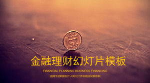 Investitions-Finanz-PPT-Schablone für Münzen-Hintergrund