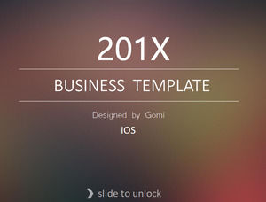 朦胧 Template presentasi bisnis gaya iOS Template