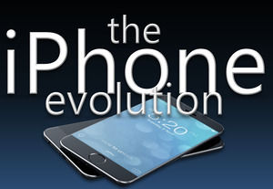 iphone6 ​​ponsel teknologi hitam biru akal ppt Template