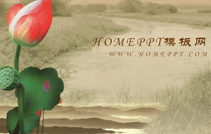 Lotus Reel klassischen chinesischen Stil PPT-Vorlage herunterladen