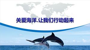 Propaganda PPT Vorlage für Meeresumweltschutz