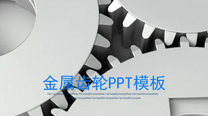Laporan pekerjaan industri mekanis template PPT untuk roda gigi logam latar belakang