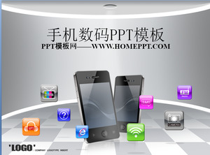Мобильный телефон цифрового фон продукта корейского слайд шаблон скачать