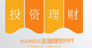 Modèle PPT de gestion financière des investissements plats Orange
