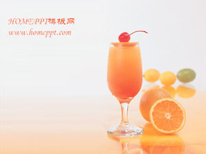 Orange alimente suc de băuturi de fundal și a băuturilor PPT șablon de descărcare