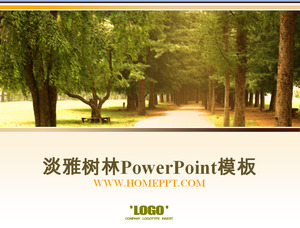 Taman latar belakang kayu PowerPoint Template Download
