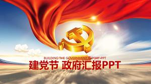 Parti ve hükümet çalışmaları rapor raporu parti festivali PPT şablonu