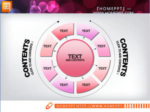 estilo de cristal-de-rosa Download PPT pacote modelo de gráfico
