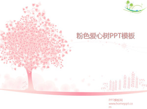 arbre rose d'amour télécharger modèle PowerPoint de fond