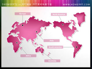 carte du monde rose