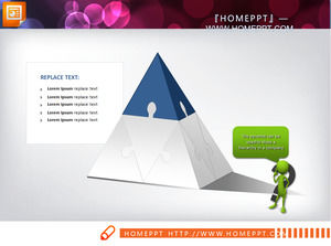 Bulmaca Desen Piramit Seviye İlişki PPT Grafik Şablon İndir
