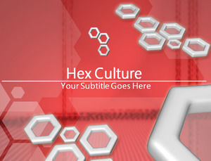 Red 3D hexagonal Powerpoint-Vorlagen
