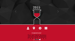 El rojo y el negro negocio informe de fin de año plantillas de PowerPoint