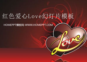 Jour de Red Crystal Love Background Valentine Diaporama Modèle de Téléchargement