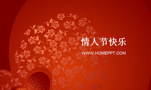 Template PPT Day Background Red Rose di San Valentino