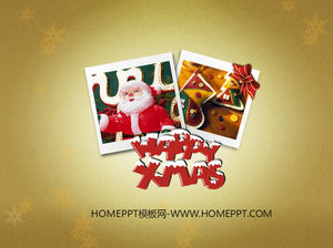 Santa Claus background with warm Christmas PowerPoint template