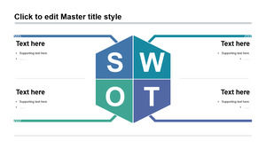 Простая бизнес SWOT графика PPT материал