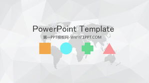Einfacher graue Polygon Hintergrund Elegante PPT-Vorlage