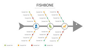 Простой список проектов PPT шаблон диаграммы рыб