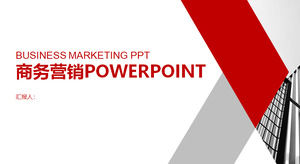 Modèle de PPT simple marketing entreprise plat rouge