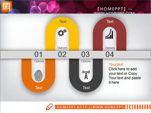 Six diapositives belles de tableau graphique fond orange télécharger