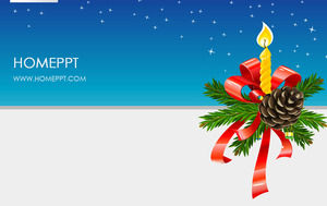lilin bintang Natal PPT Template Download
