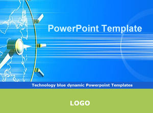 Tecnologia blu dinamica modelli di PowerPoint