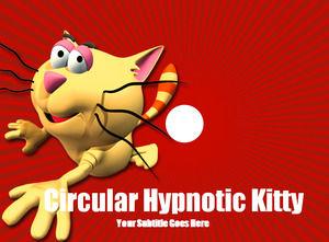 Le modèle d'animation de chat hypnotique PPT