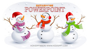 Tres fina dinámica de Navidad PPT descarga La tarjeta de felicitación animada
