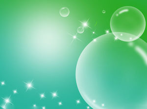 Transparente Blasen starry Wasser Gras PPT Hintergrundbild