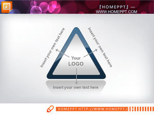 三角主題描述PPT模板