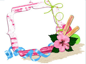 Two color cartoon floral PPT border background picture