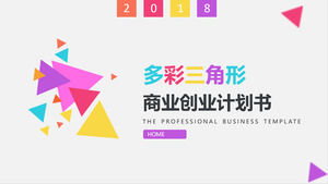 Vibrant colorat triunghi geometric grafic creativ plan de afaceri ppt șablon