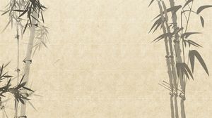 Imagen de fondo de estilo chino de bambú PPT vintage