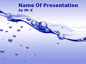 水流气泡的PowerPoint模板