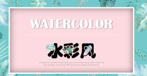 Template PPT watercolour angin