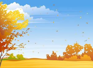 céu desenho animado imagem de fundo PPT árvore azul amarelo