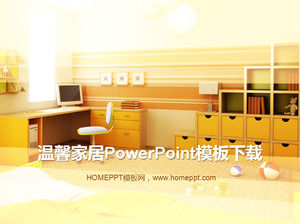 Amarelo casa PowerPoint de download modelo quente